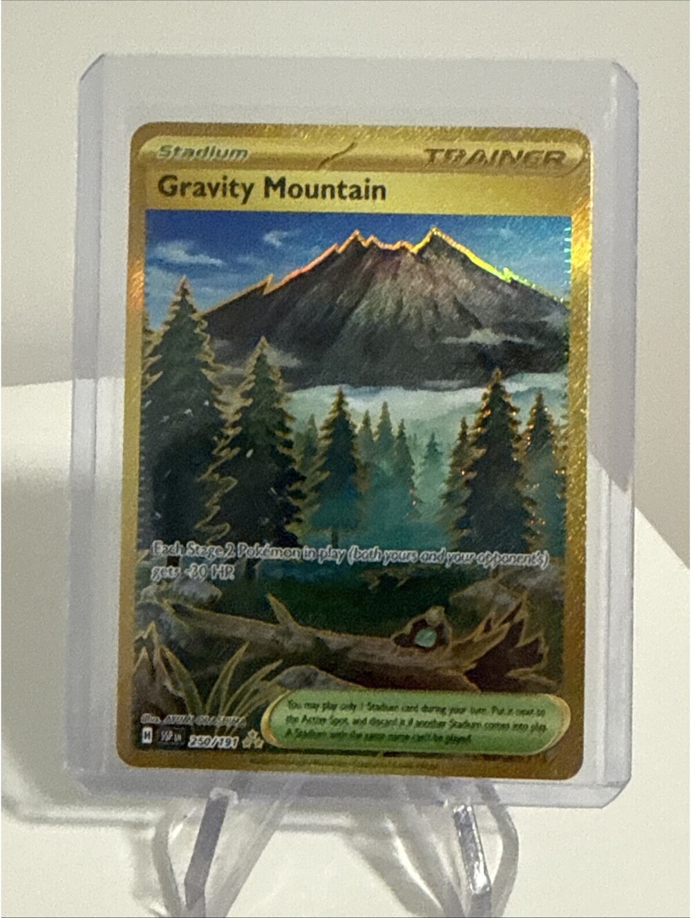 2024 Pokemon TCG Gravity Mountain Gold Hyper Rare Trainer Stadium SSP EN 250/191